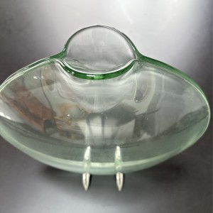 Zhongtai rustfrit stål fisk mundform buet rundt højt-Gennemsigtighedsvase med 23 cm metalbase til blomsterarrangement