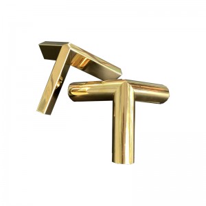 Zotye rustfrit stål guld elektroplettet trekantet tre-Dimensionel hul stativ ornament