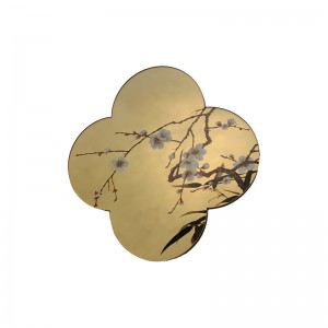 Zotye rustfrit stål guld elektroplettet kinesisk-Stilmønstrede dekorative genstande i rustfrit stål