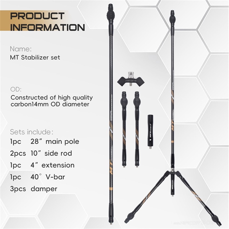 Nika bueskydning 240128 MT OD14MM Carbon stabilisatorer