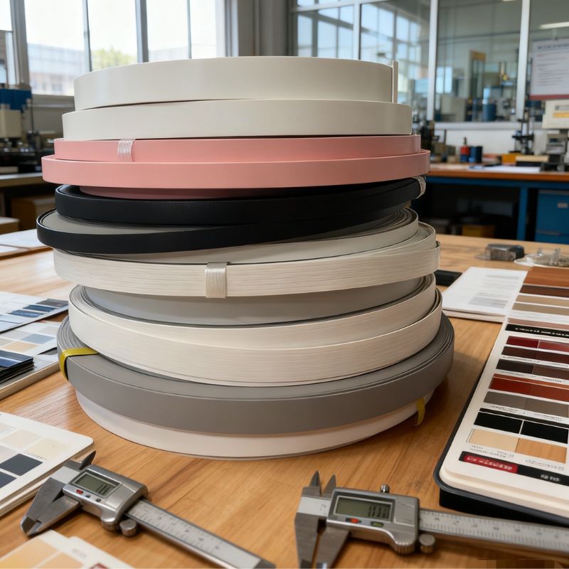 Tilpasset størrelse og farve på PVC Furniture Edge Banding